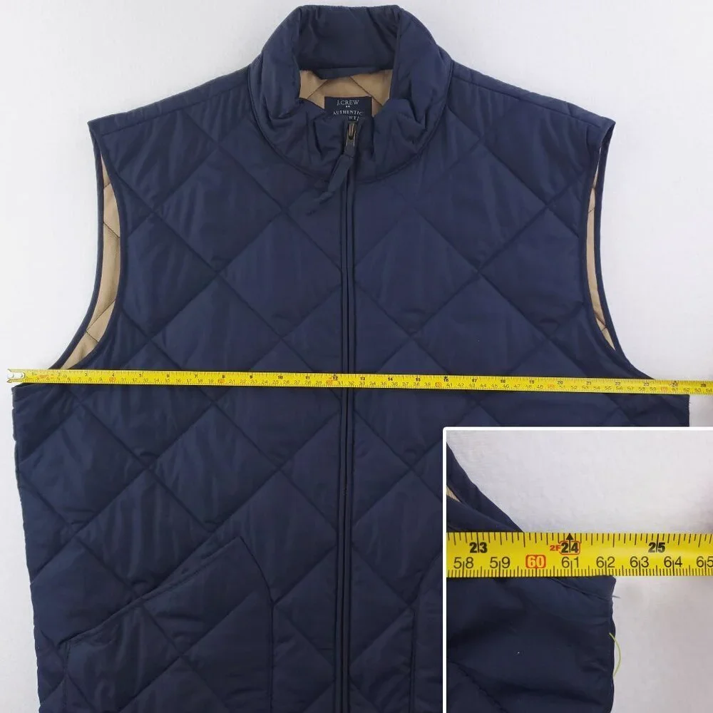 J. Crew Walker Vest Quilted Sleeveless Jacket Full Zip 47752 Men's XL